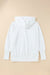 White Henley hoodie with bat pockets and sleeves