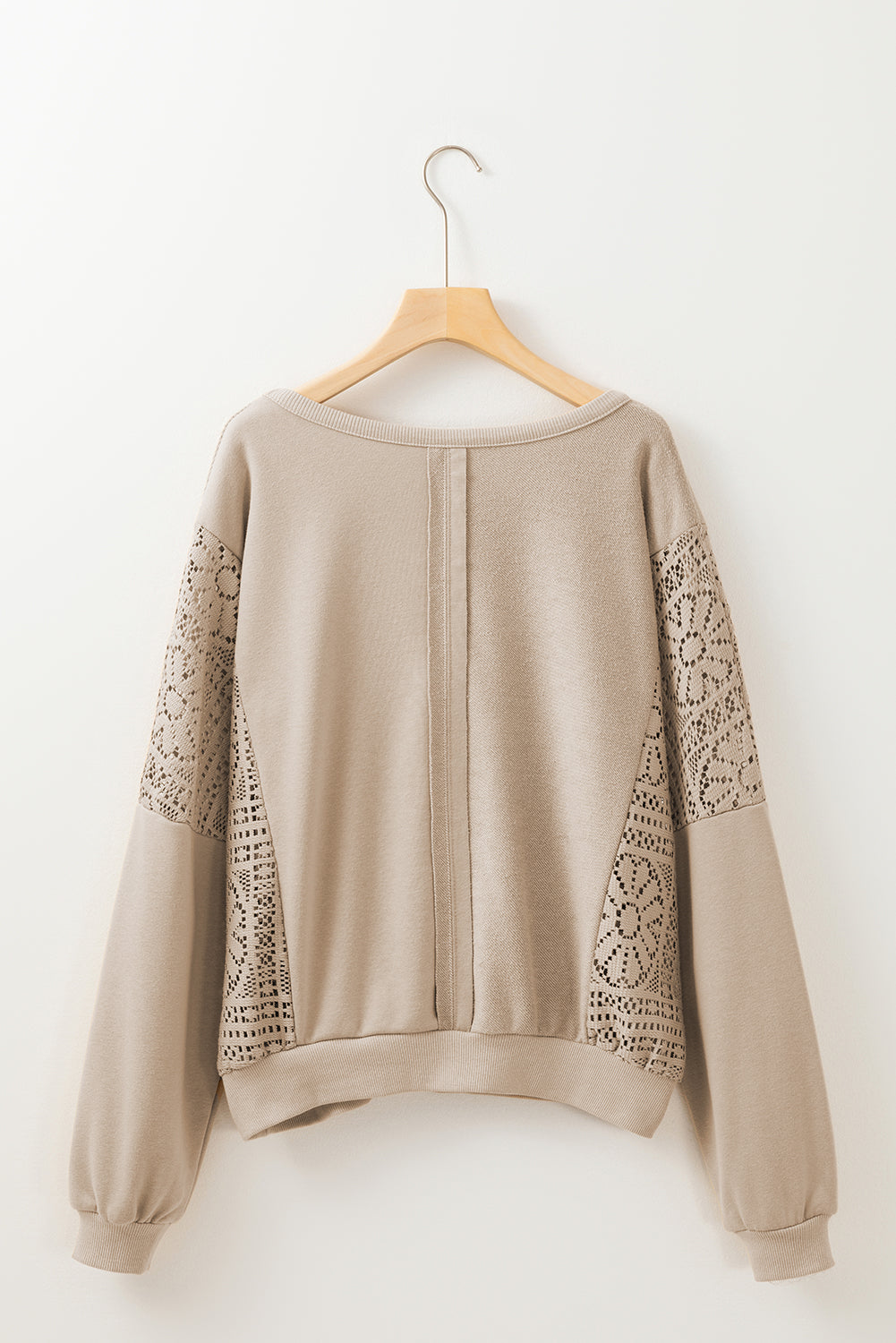 Parchment knitting sweatshirt with exposed seams *