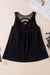 Sleeveless black tunic *