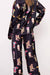 Long pajama set in printed printed cowgirl boots western black