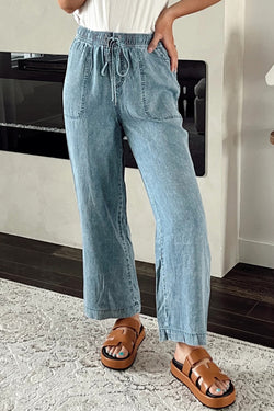 Myosotis Pants in large right denim with mineral washing cord