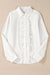 Folded collar buttoned shirt and white lace border