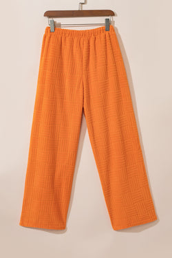 Ensemble débardeur texturé orange et pantalon large