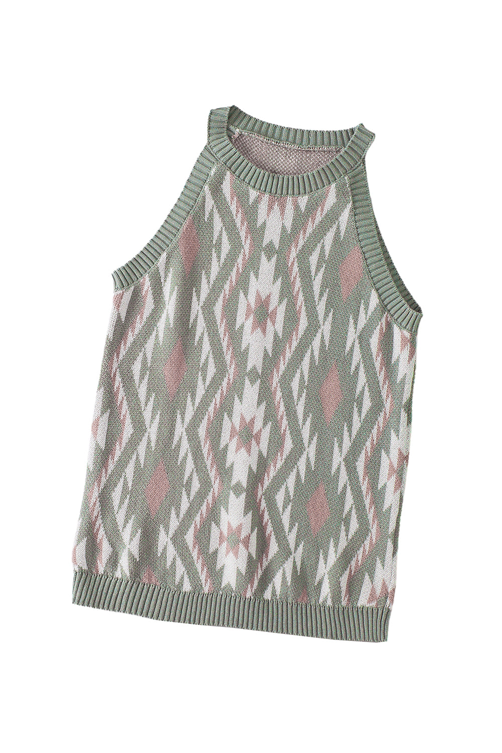 Laurel Green Western Tribal Aztec Pattern Treater Pull Tank