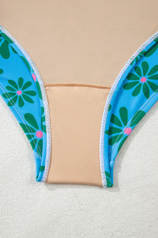 Swimsuit an orange floral part *