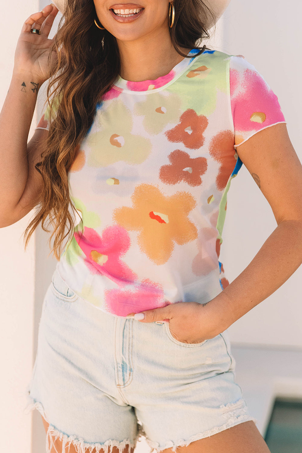 Multicolored short Multicolor T-shirt *