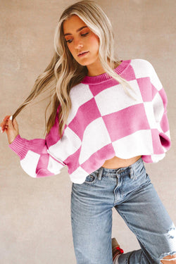 Pilgrimous pilot sweater with pink stripes