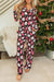 Two -piece pajamas black with Santa Claus Print