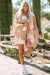 Boho style patchwork floral open white kimono