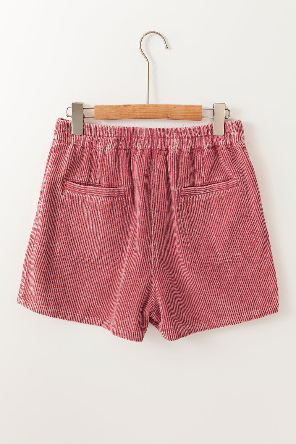 Rose - Vintage Mineral Washed Pockets Corduroy Shorts