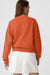 Plain orange crew neck sweatshirt with dropped shoulders