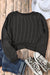 Long -sleeved casual high -sleeved top with black cord