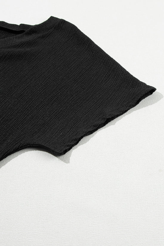 Fwed black t-shirt with wide sleeves *