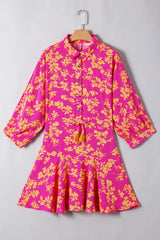 Vestido de fluido corto con cordón de apriete *
