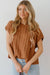 Camel Round -Collar -Round Knitting Sweater chaleco