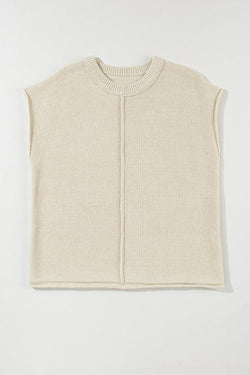 Tricotted sweater with short sleeves *