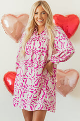 Mini-robe babydoll coupe ample à imprimé léopard rose