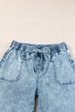 Myosotis Pants in large right denim with mineral washing cord