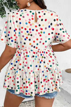 Chemisier grande taille à pois colorés *-A WOMAN WE LOVE