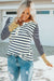 High Henley Striped button and long sleeves