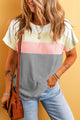 Côte chilly gray t-shirt in patchwork color block *