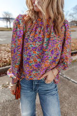 Chemisier violet à imprimé floral *-A WOMAN WE LOVE