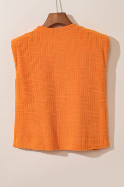 Ensemble débardeur texturé orange et pantalon large