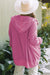 Thermal Waffle Knit Full Zip Hooded Jacket Pink