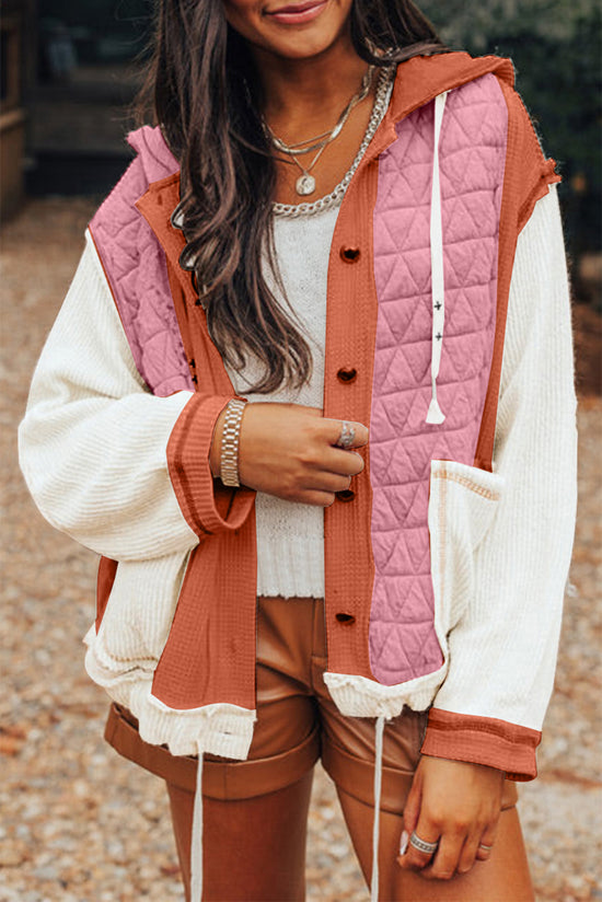 Chaqueta de corte de coral con textura coral coral