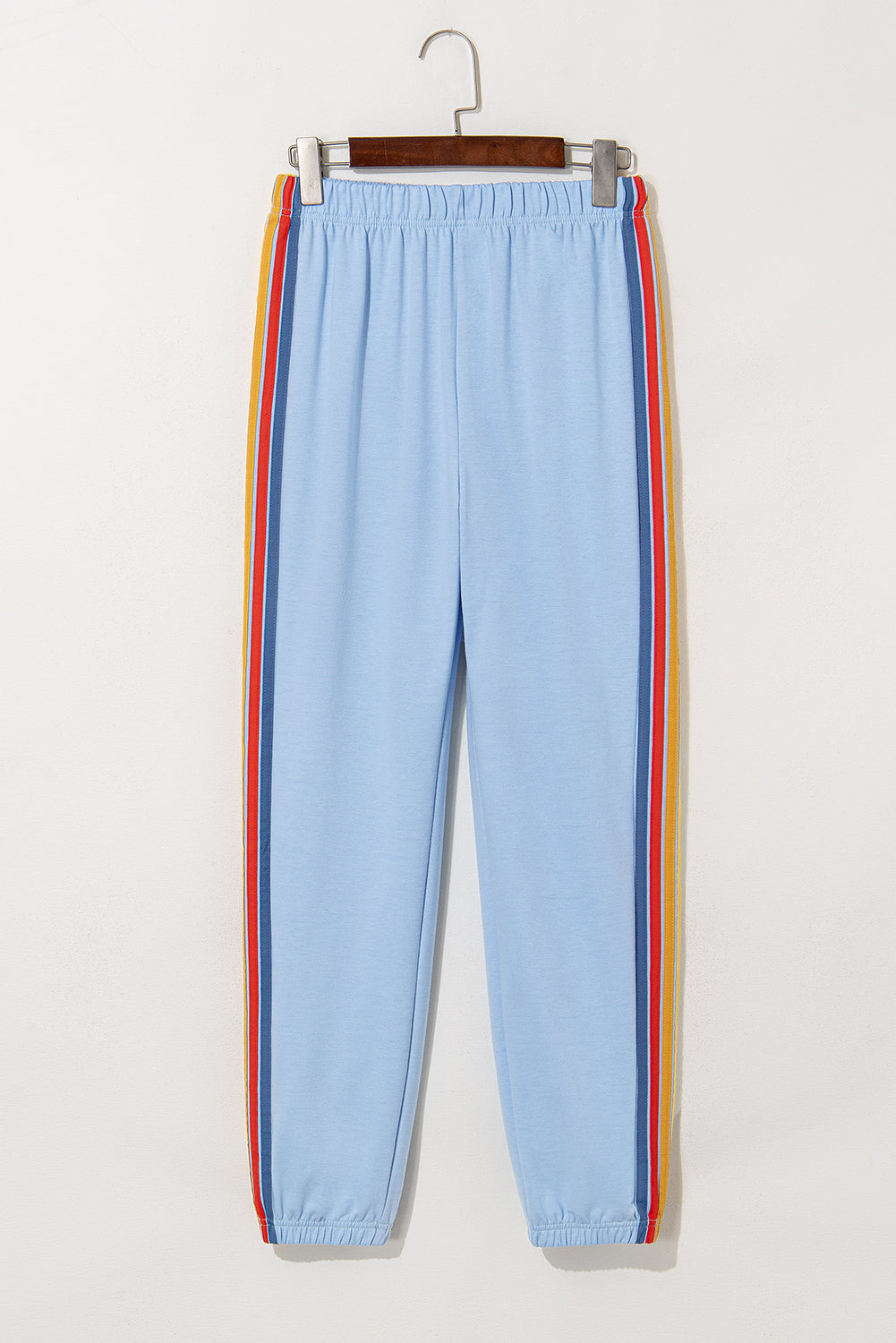 Pantalon de survêtement taille haute bleu clair *