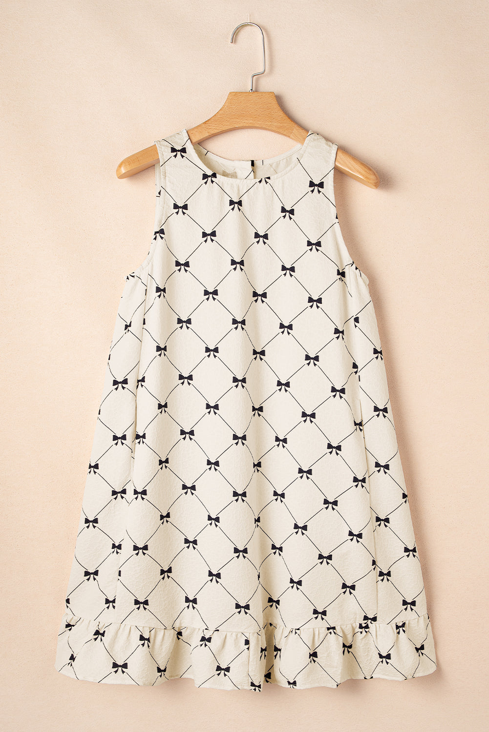 Mini-robe blanche à carreaux *