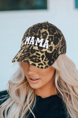 Casquette de baseball léopard brodée Leopard MAMA-A WOMAN WE LOVE