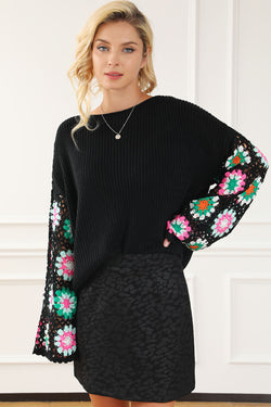 Black loose pull with bell sleeves *