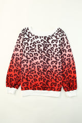 Leopard Gradient Long Sleeve Sweatshirt