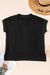 Black t-shirt in textured knit *