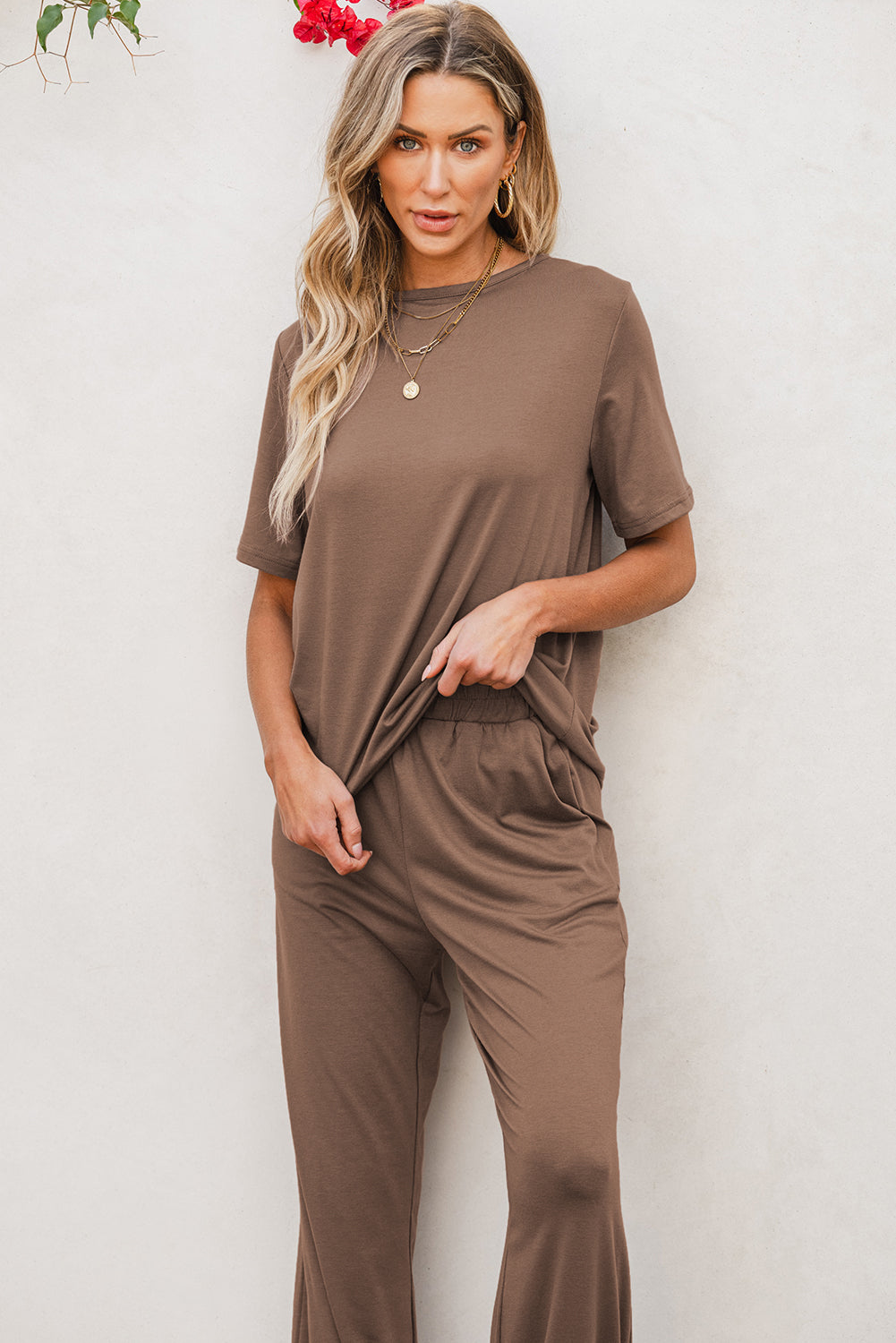 Ensemble 2 pièces t-shirt et pantalon à jambes larges *-A WOMAN WE LOVE