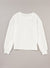 White long sleeve drop shoulder top with wavy texture