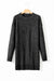 Large black sweater dress in twisted knitted with drooping shoulders