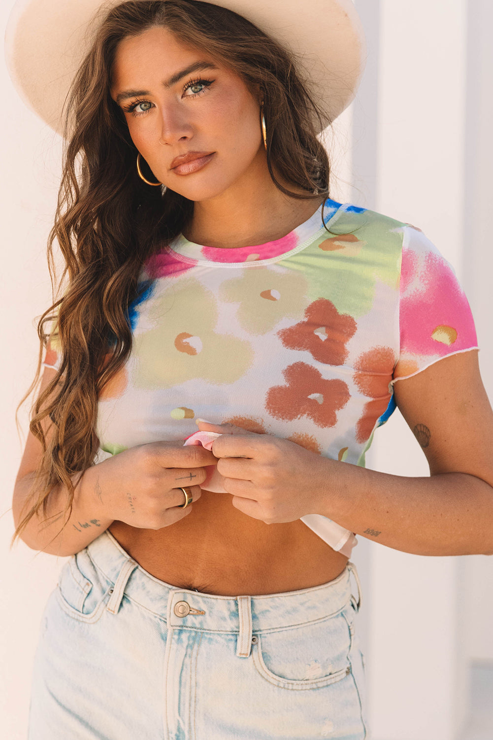 Multicolored short Multicolor T-shirt *
