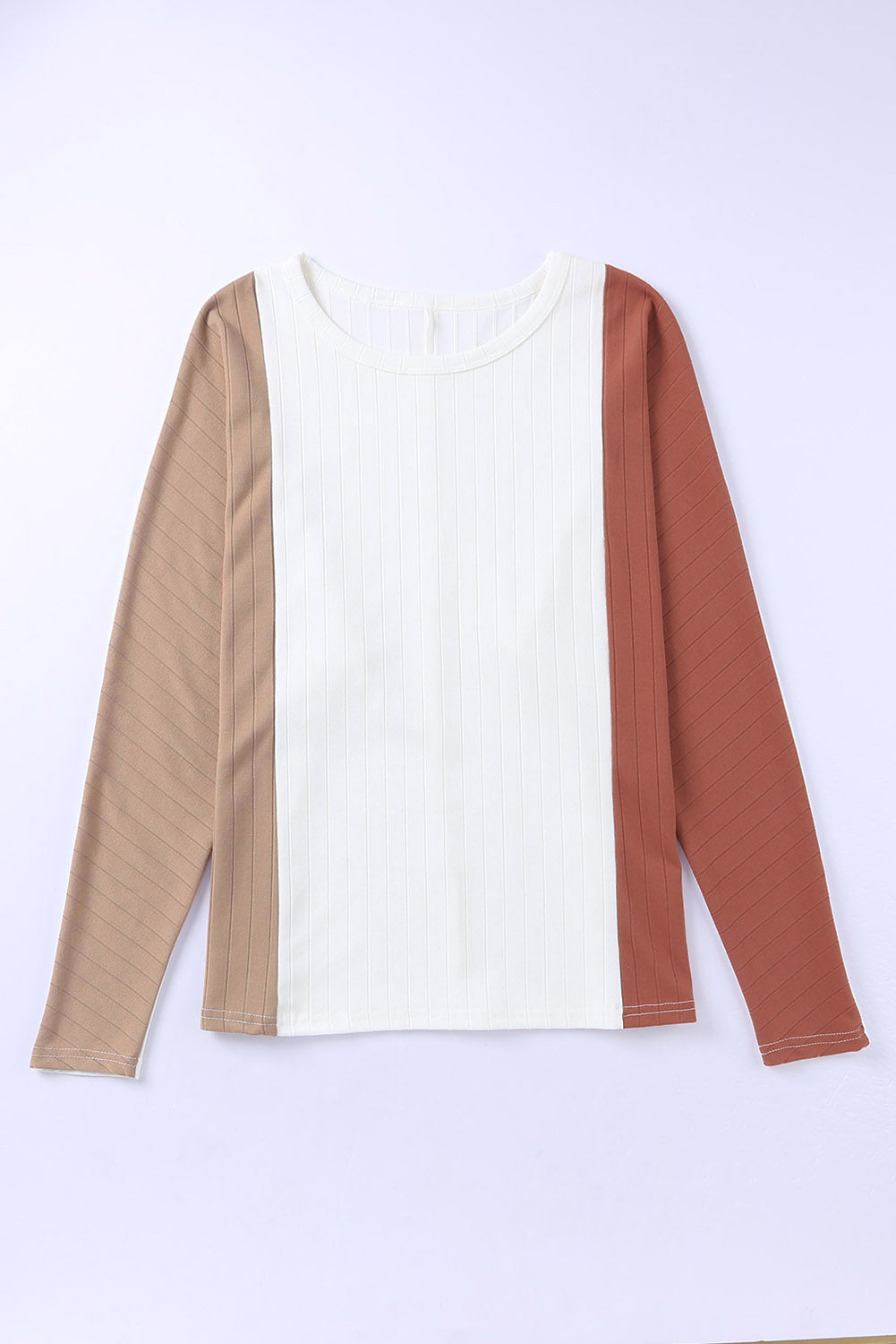 Apricot color block Dolman knit top