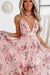 Romantic long dress with floral pattern *