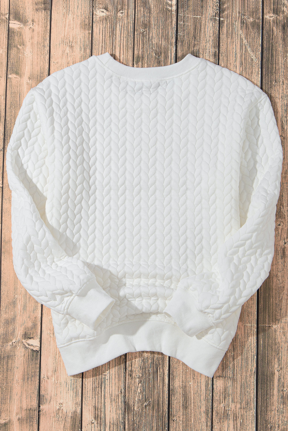 Sudadera de cable de cable de chenilla xoxo white xoxo