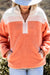 Sudadera Sherpa Orange Color Block con El-Flash ET Cierre y collar