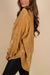 Large -colored Gold button velvet shirt