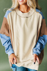 Heaven Blue Haggy Haggy Swetshirt y detalles acanalados