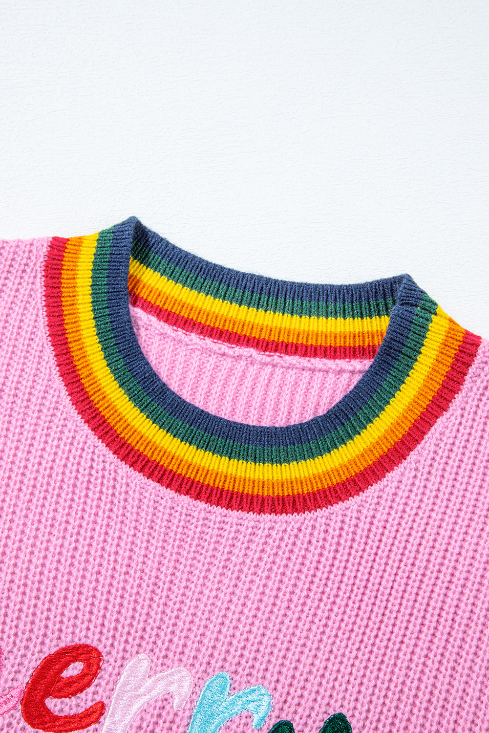 Bonbon Merry & Bright Bunt Stripes Trimmpullover