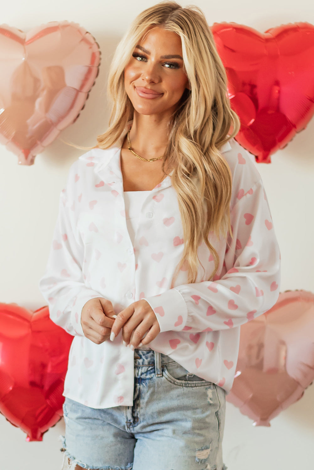 Chemise blanche à manches bouffantes *-A WOMAN WE LOVE