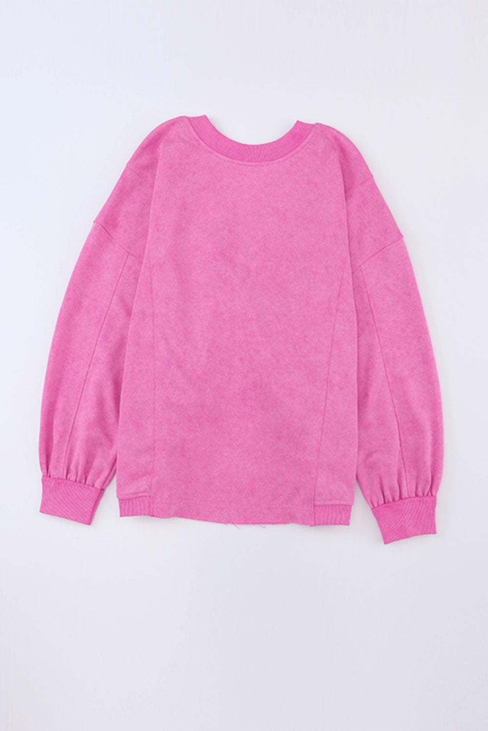 Rose Exposed Seam Twist Open Back Oversized Sweatshirt