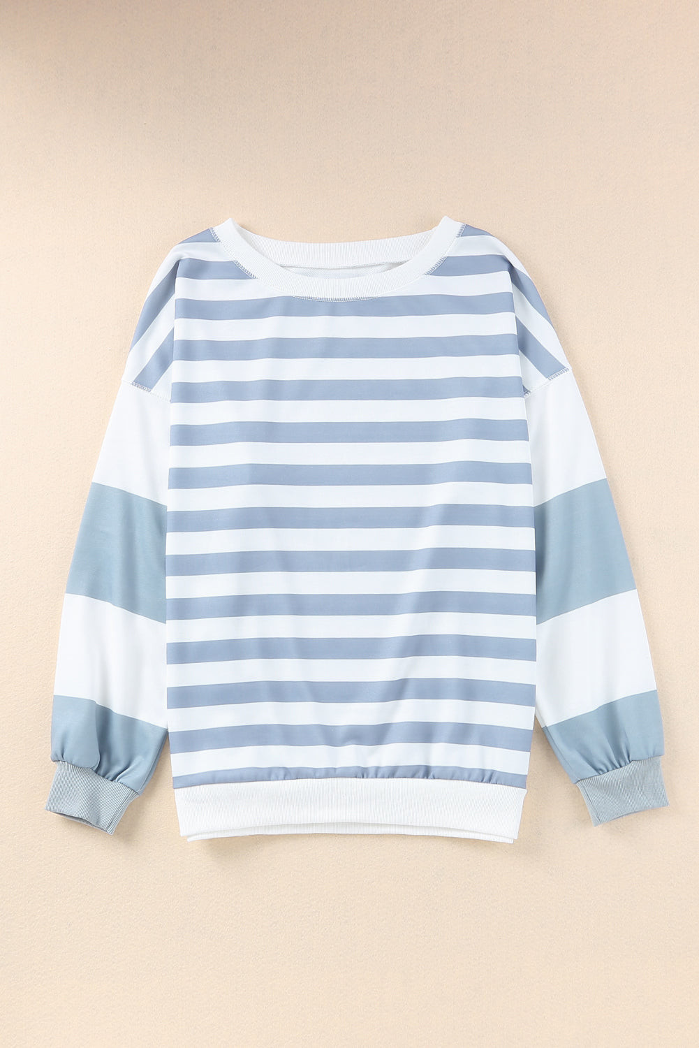 Striped Drop Shoulder Sweatshirt with Stripes