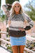 Brown Leopard Crew Neck Long Sleeve Top